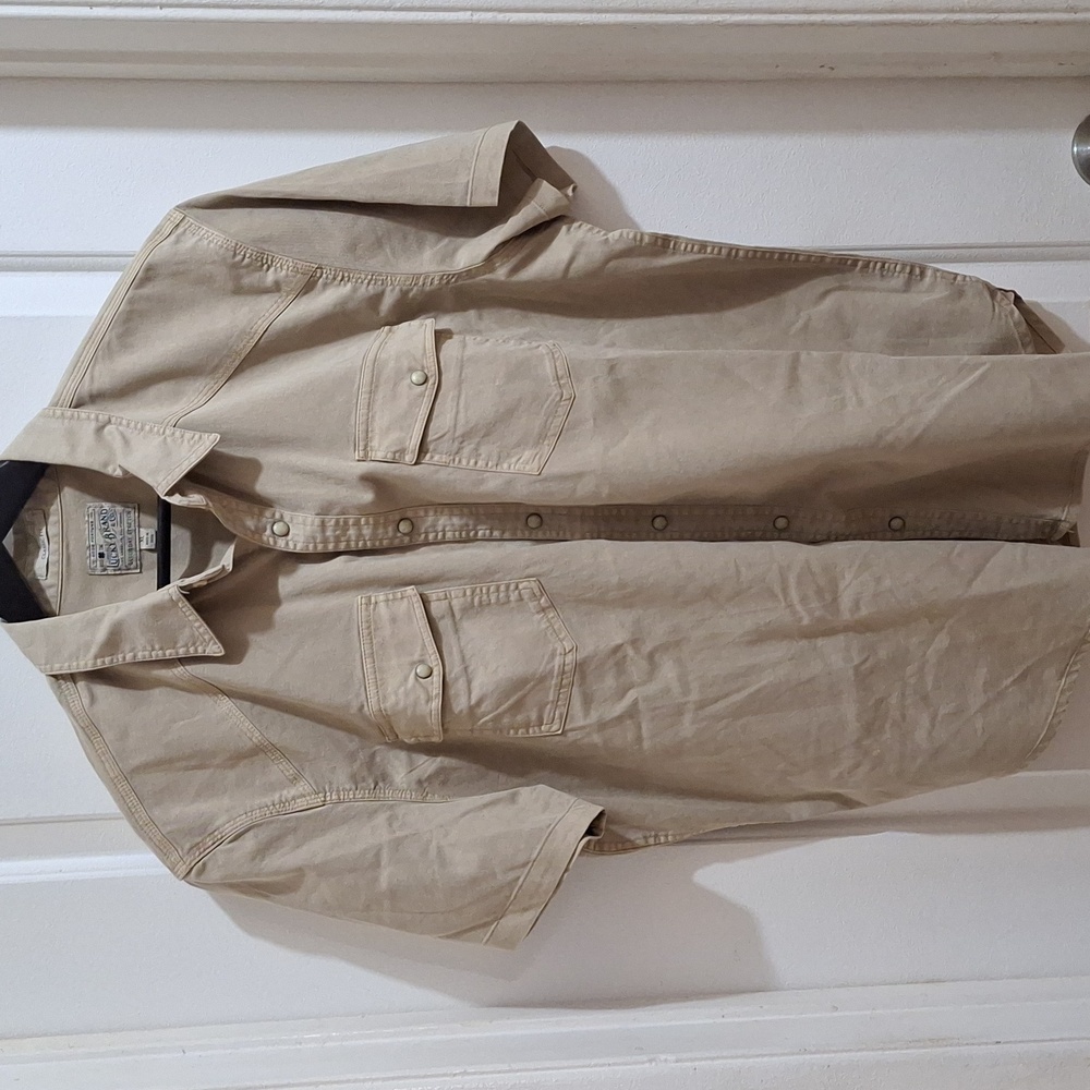 Lucky Brand Men's Saturday Stretch classic fit snap shirt‎ size XL short sleeve